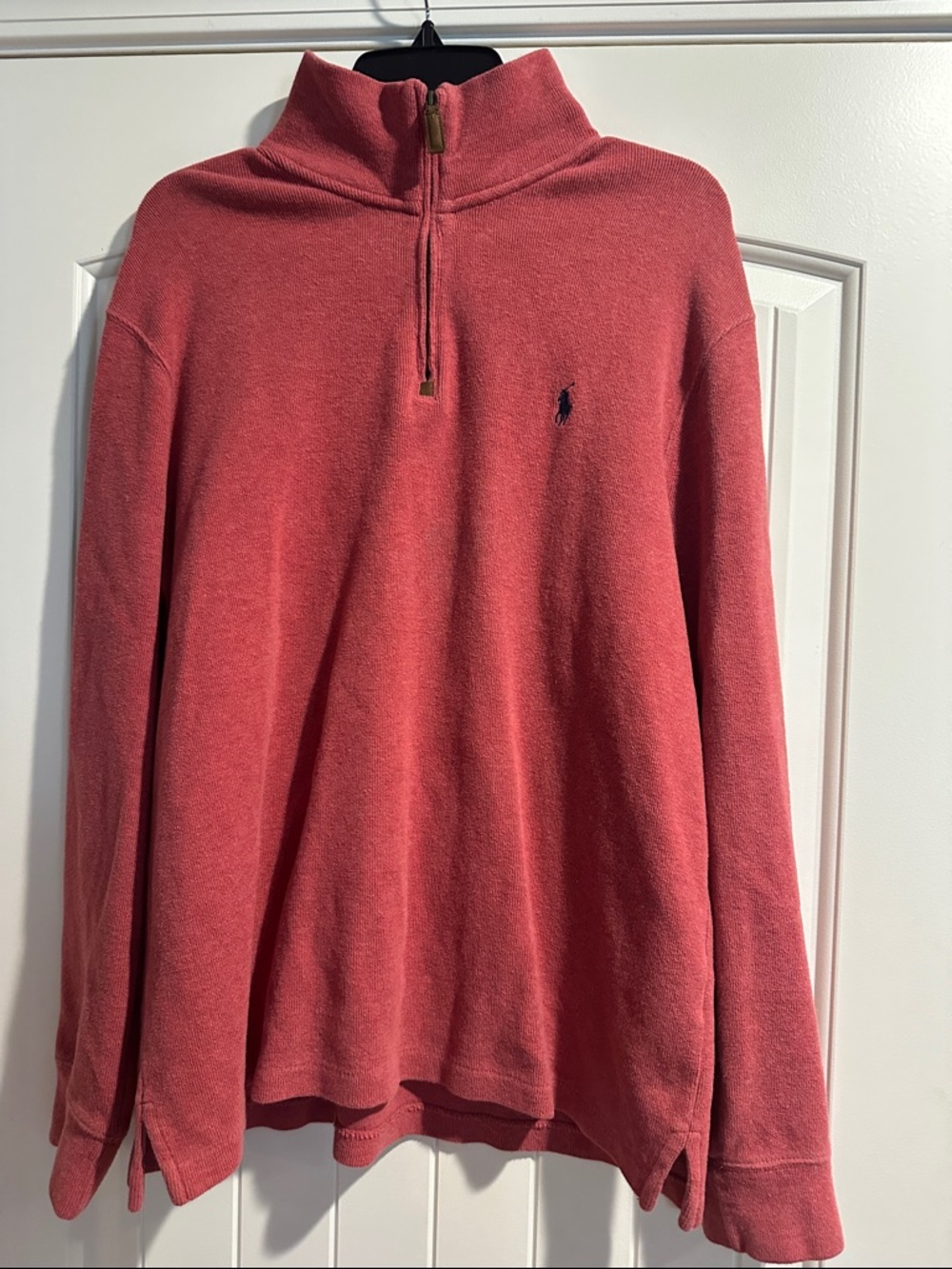 Polo by Ralph Lauren Heather Red Half-Zip Pullover Sweater